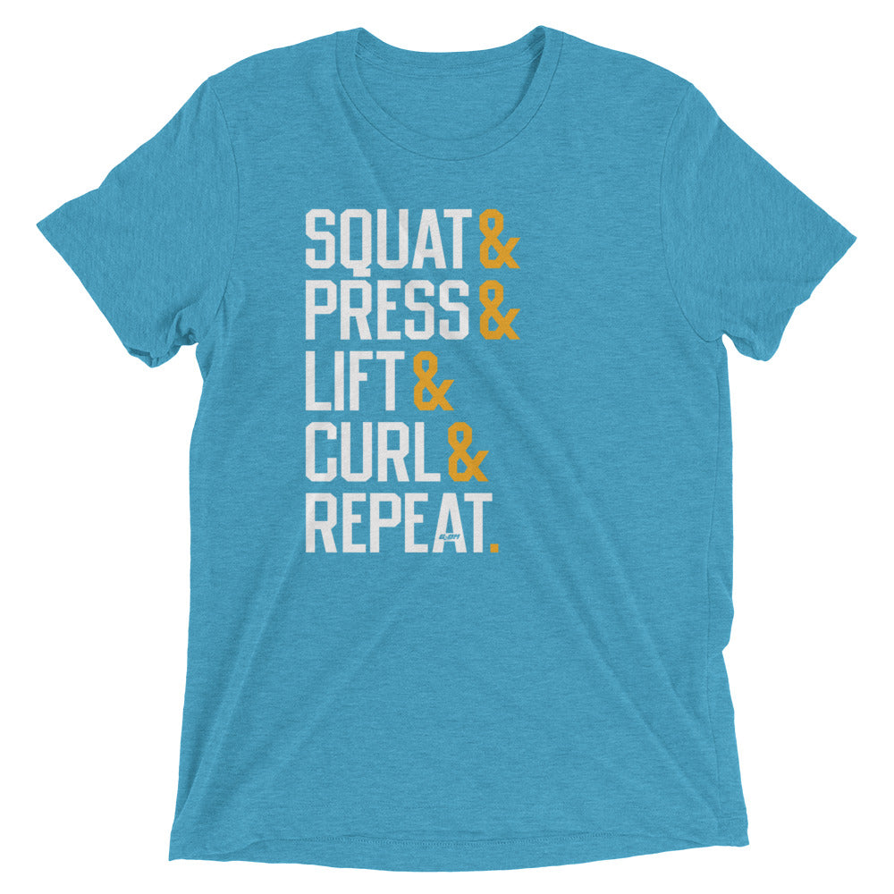 Squat Press Lift Curl Repeat Men's T-Shirt