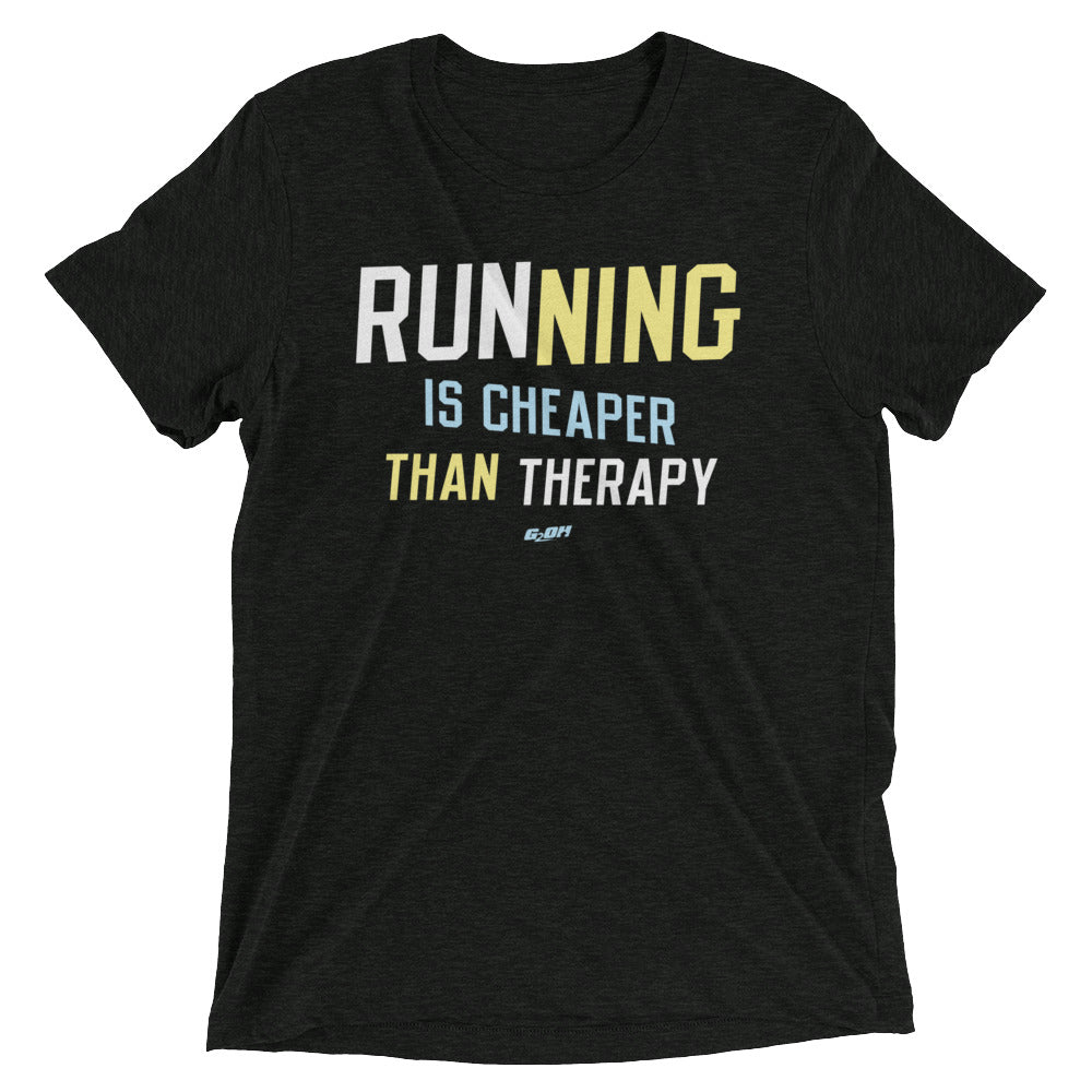Running Is Cheaper Than Therapy Men's T-Shirt
