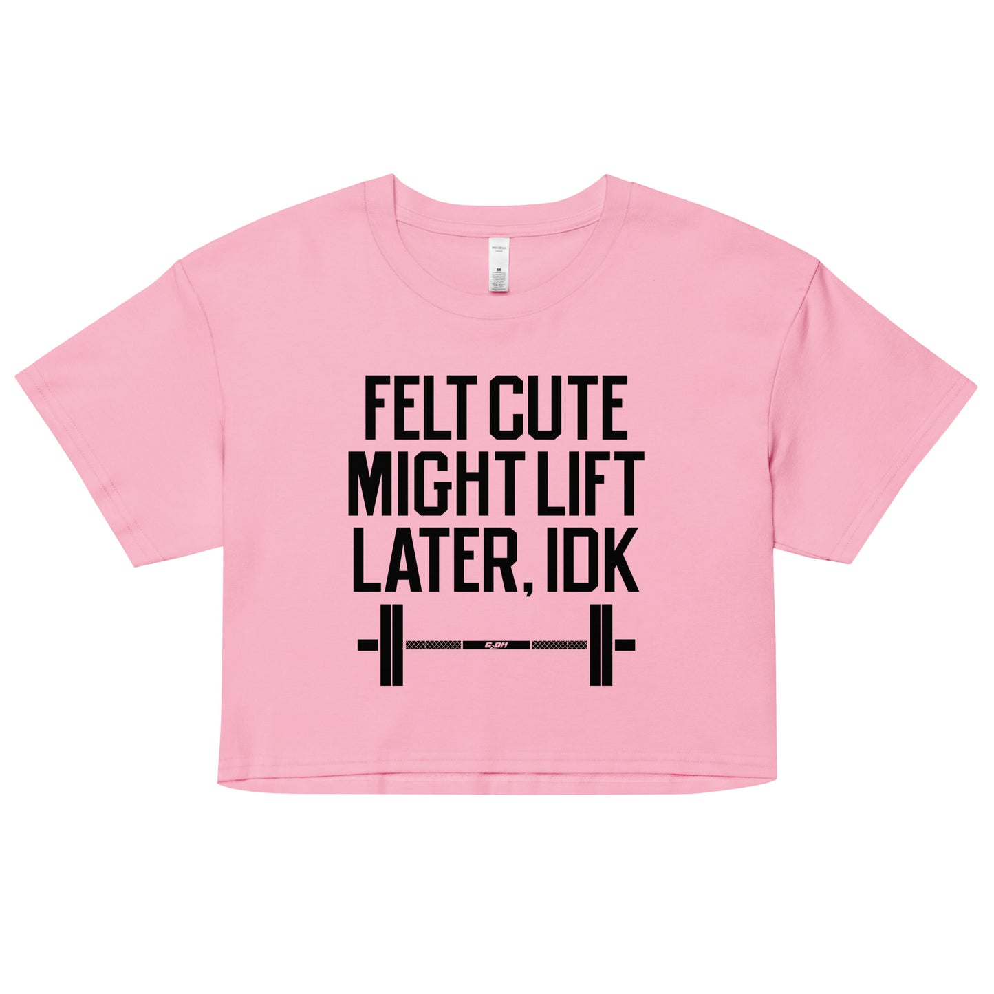 Felt Cute Might Lift Later Women's Crop Tee