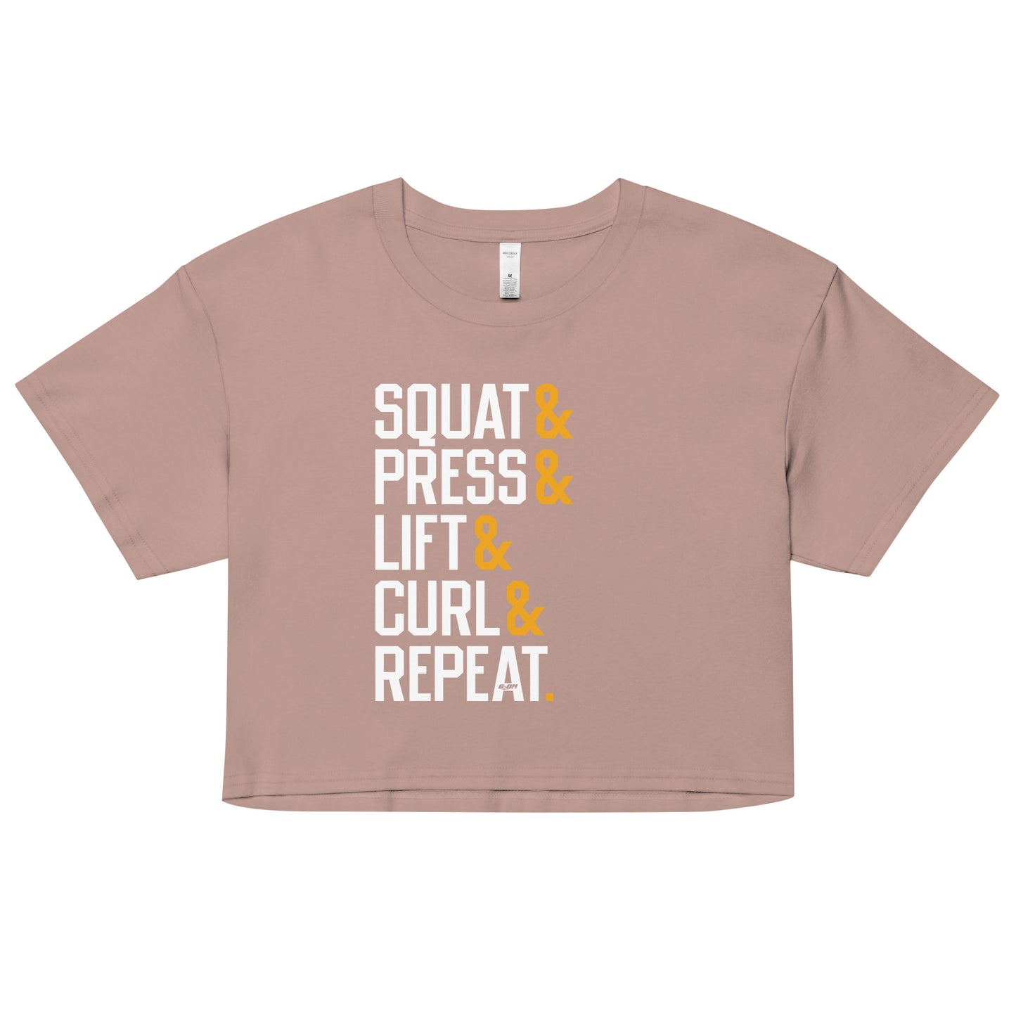 Squat Press Lift Curl Repeat Women's Crop Tee