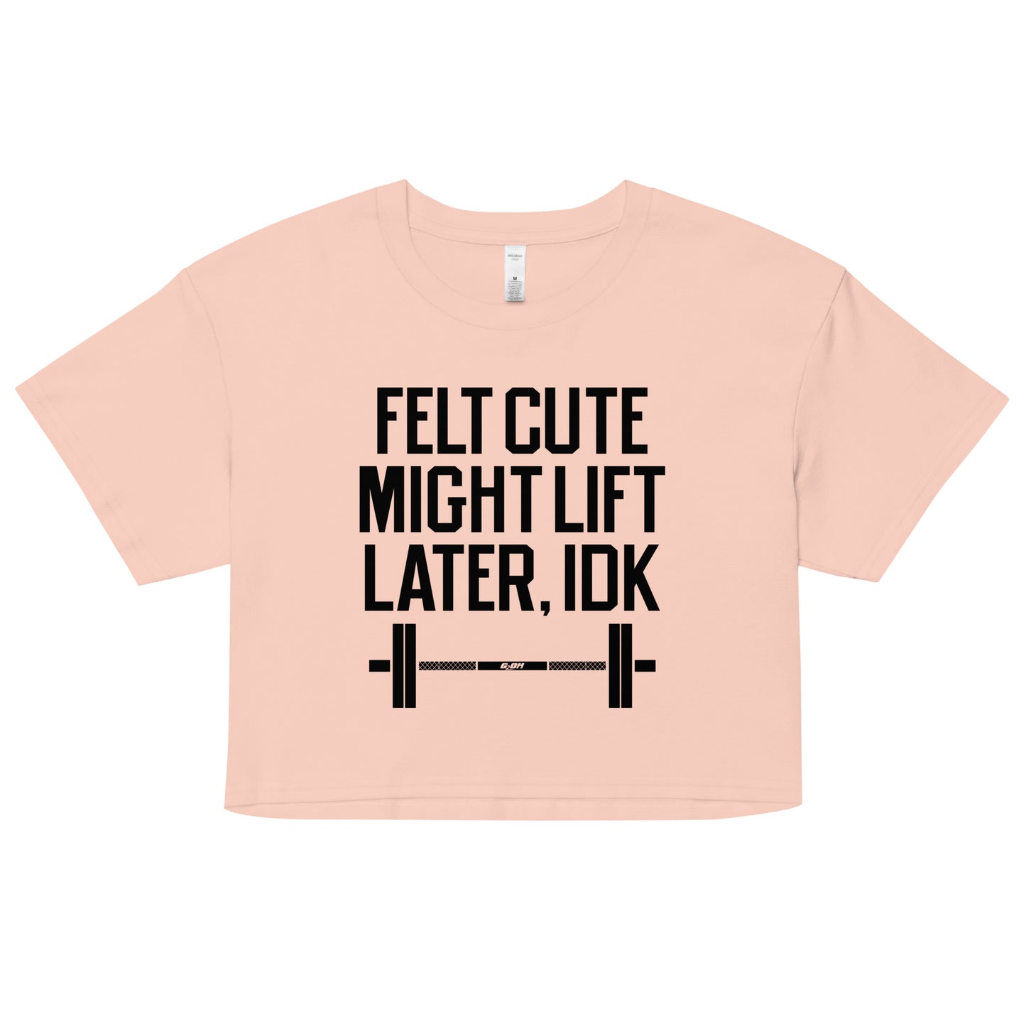 Felt Cute Might Lift Later Women's Crop Tee