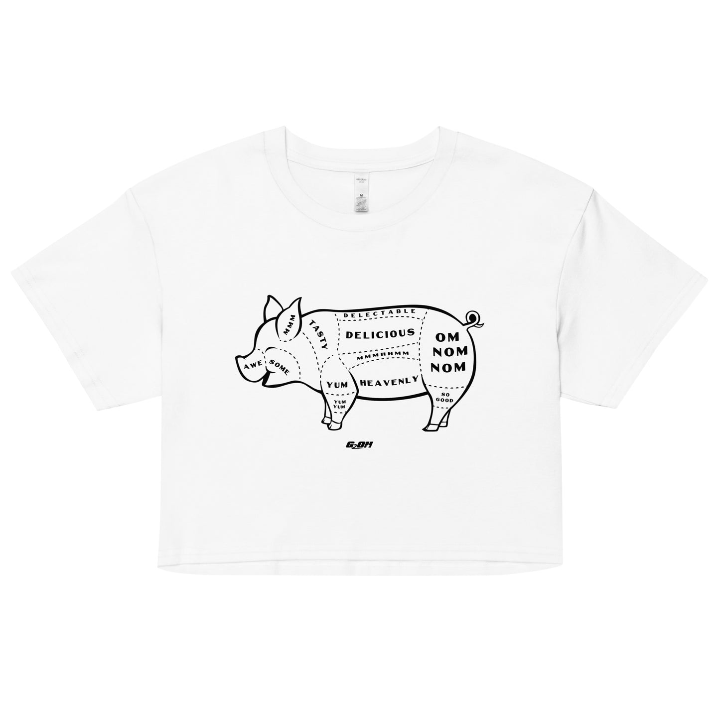 Tasty Pig Cuts Women's Crop Tee