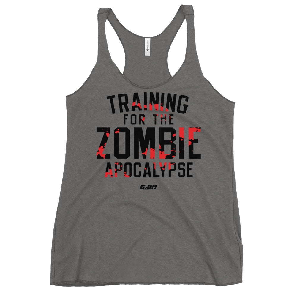 Training For The Zombie Apocalypse Women's Racerback Tank