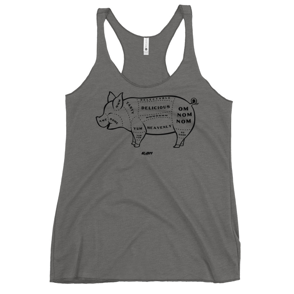 Tasty Pig Cuts Women's Racerback Tank