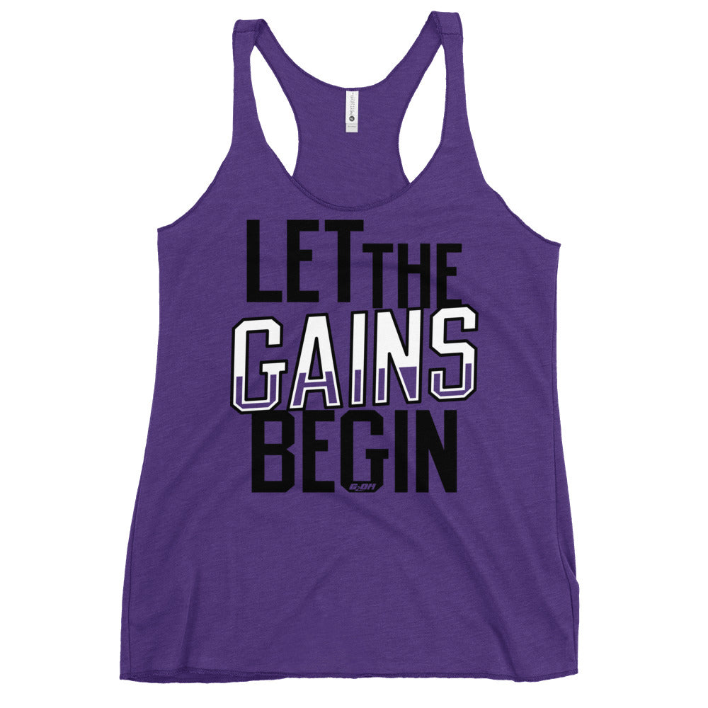 Let The Gains Begin Women's Racerback Tank