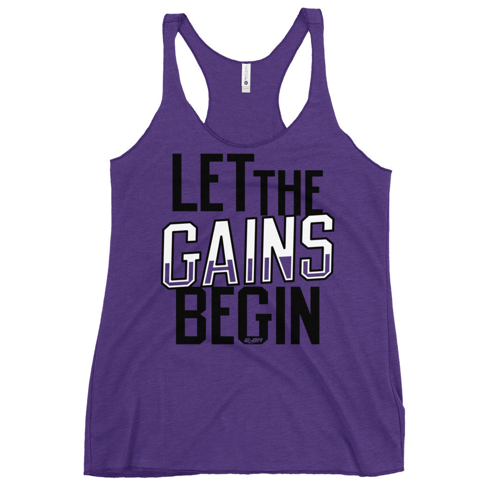 Let The Gains Begin Women's Racerback Tank