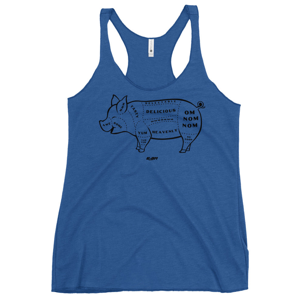 Tasty Pig Cuts Women's Racerback Tank