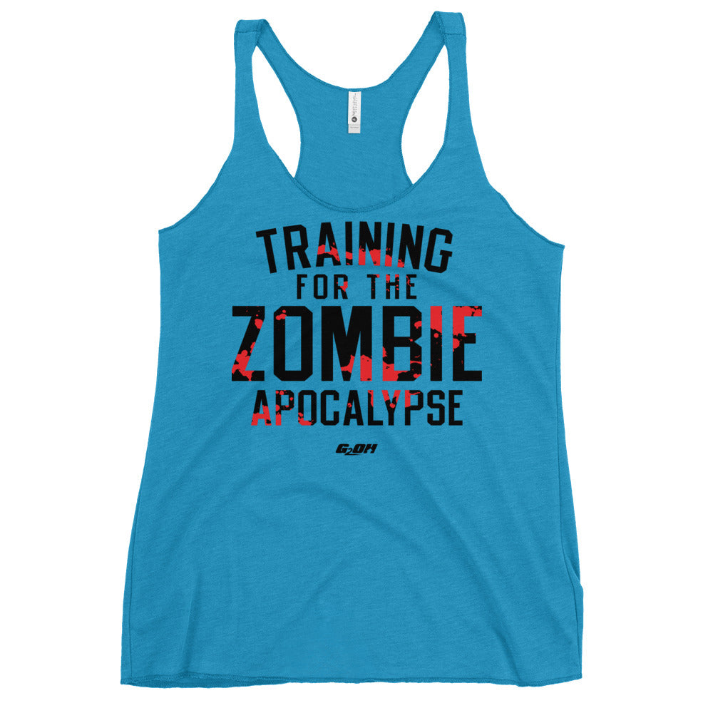 Training For The Zombie Apocalypse Women's Racerback Tank