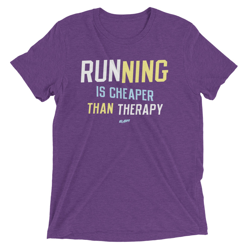 Running Is Cheaper Than Therapy Men's T-Shirt