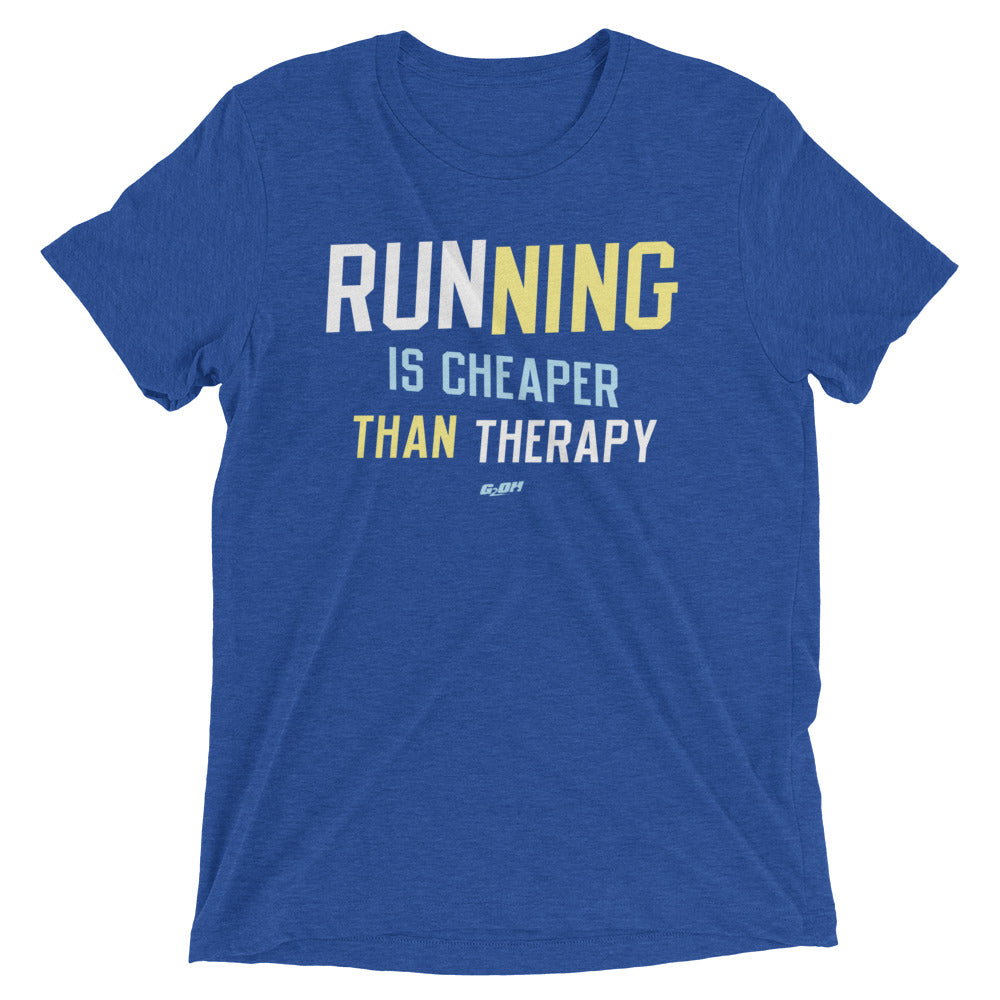 Running Is Cheaper Than Therapy Men's T-Shirt