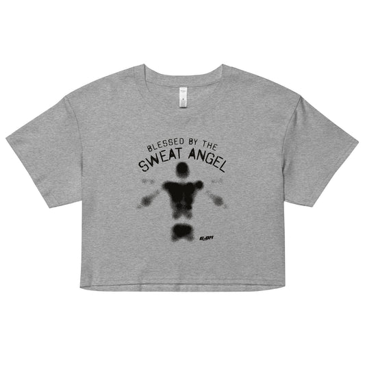 Blessed By The Sweat Angel Women's Crop Tee