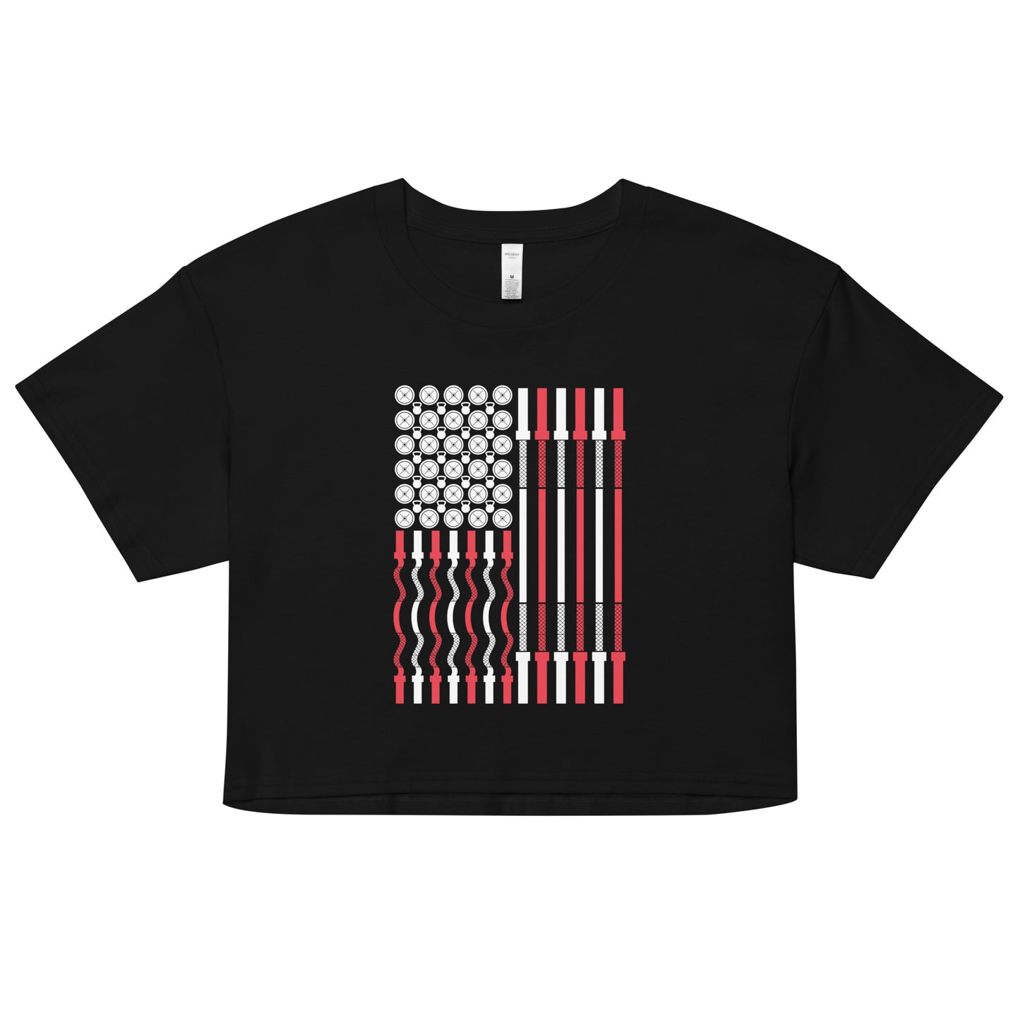 Workout Flag Women's Crop Tee