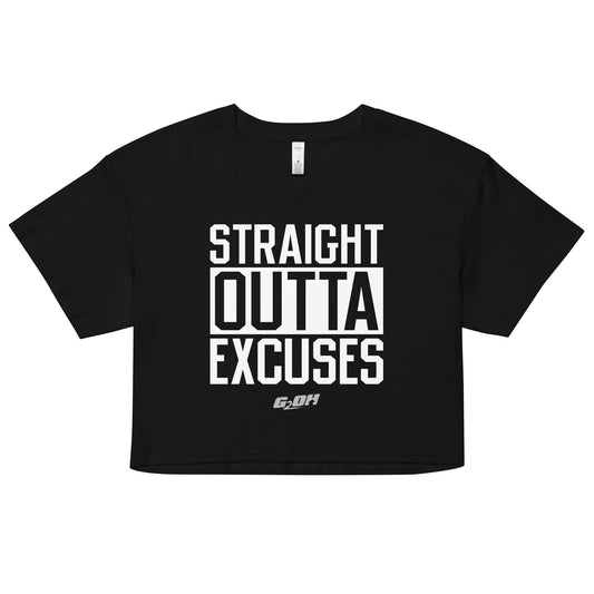 Straight Outta Excuses Women's Crop Tee