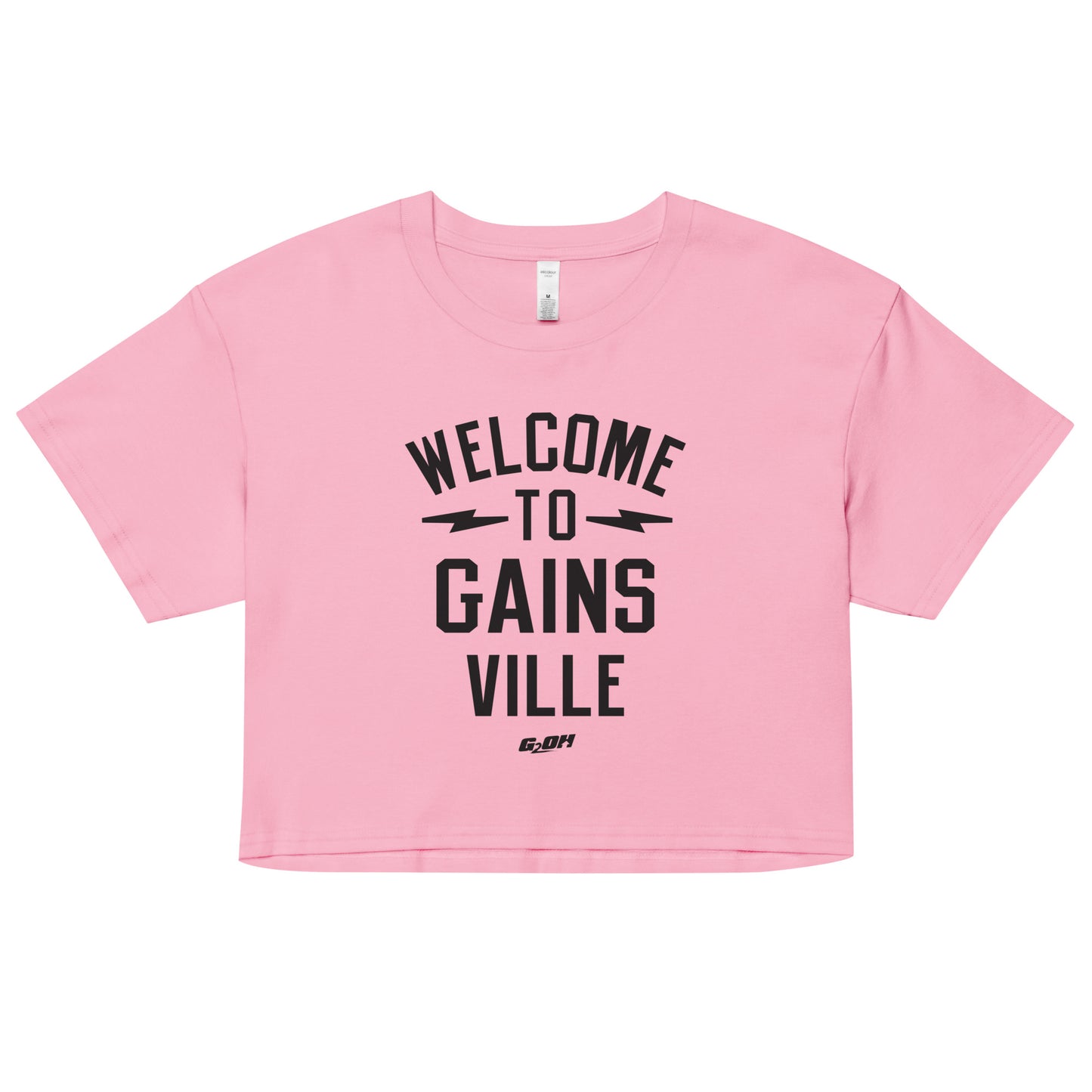 Welcome To Gains Ville Women's Crop Tee
