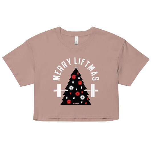 Merry Liftmas Women's Crop Tee