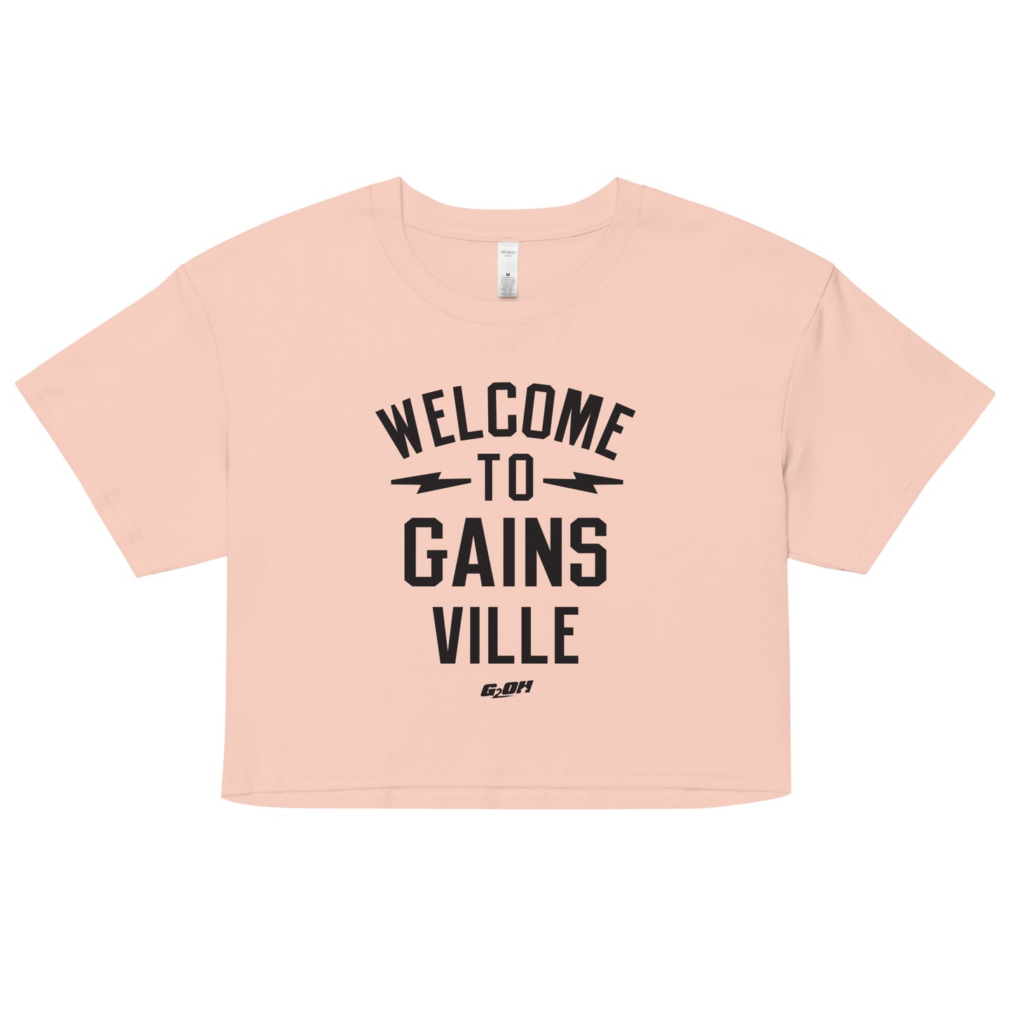 Welcome To Gains Ville Women's Crop Tee