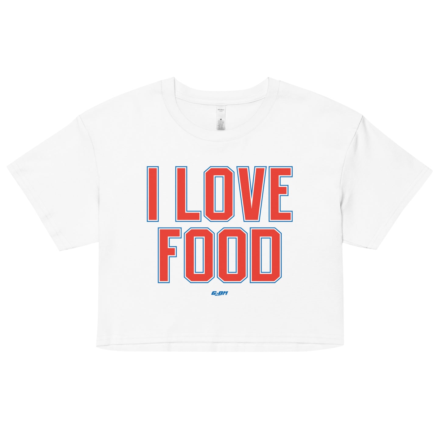 I Love Food Women's Crop Tee