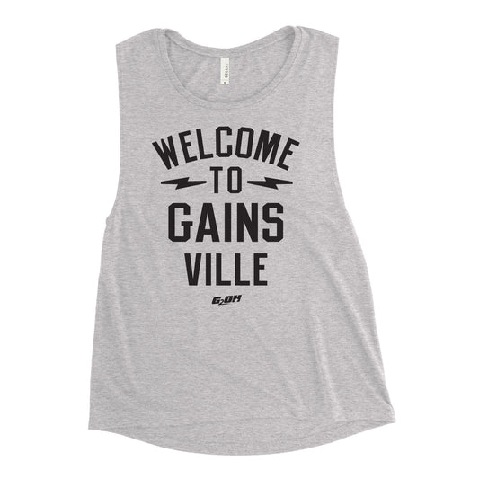 Welcome To Gains Ville Women's Muscle Tank