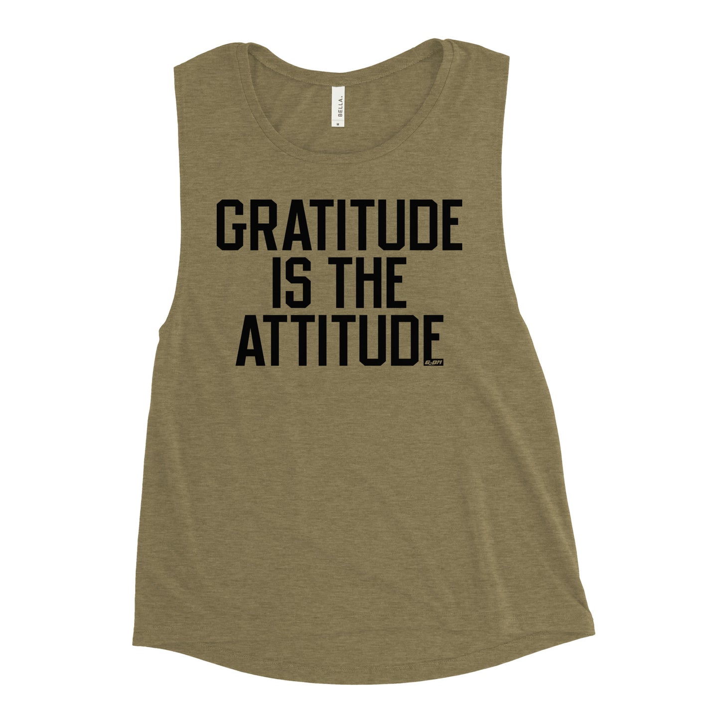 Gratitude Is The Attitude Women's Muscle Tank
