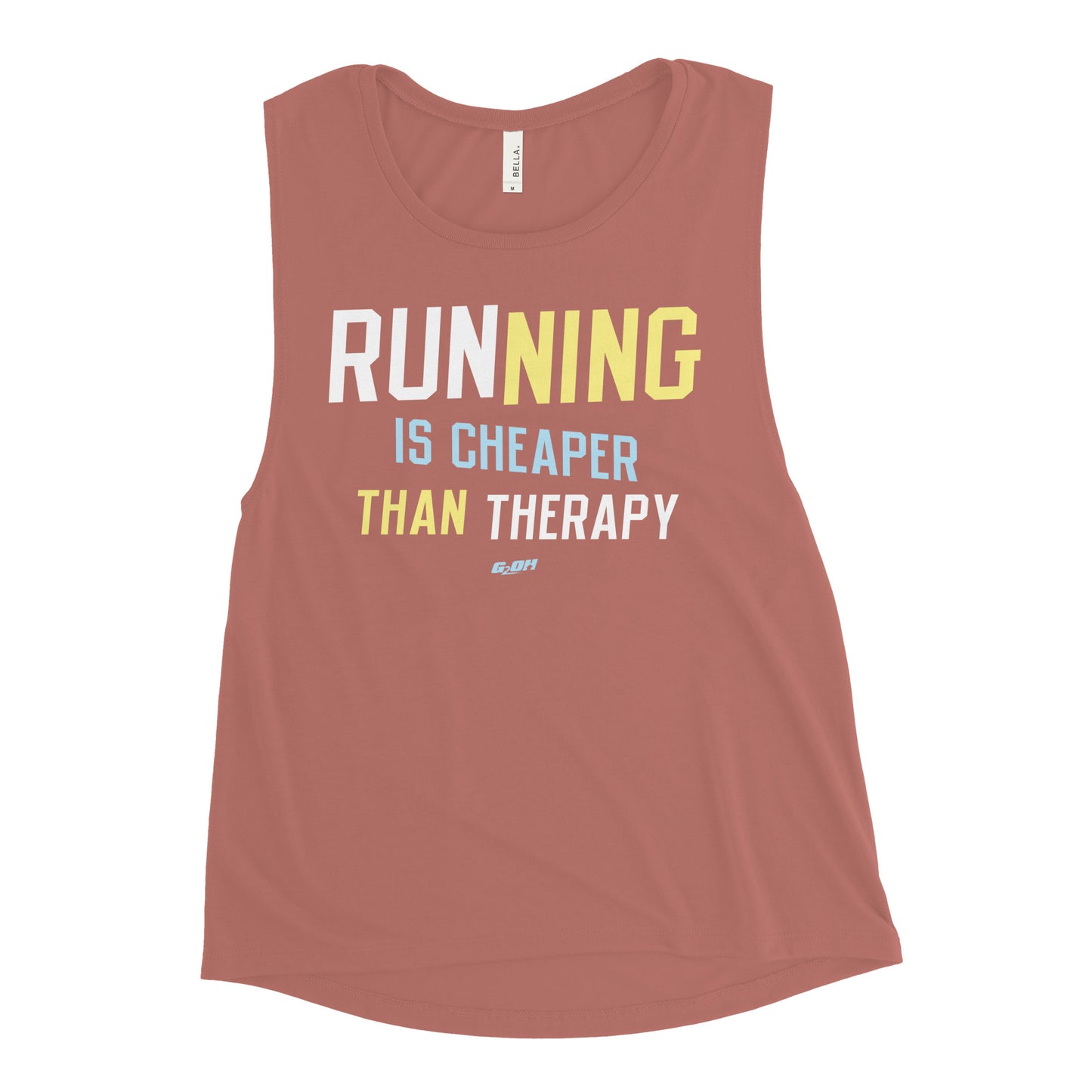 Running Is Cheaper Than Therapy Women's Muscle Tank