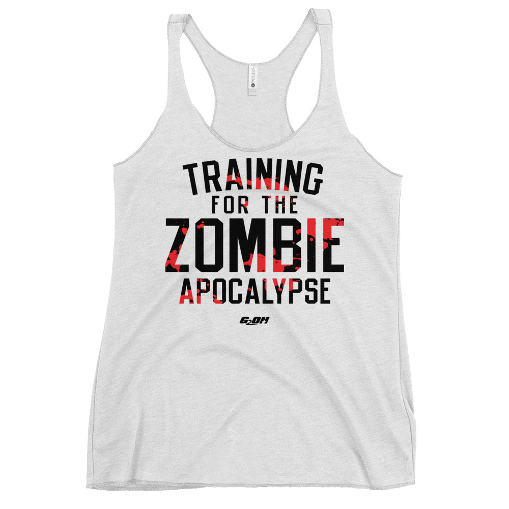 Training For The Zombie Apocalypse Women's Racerback Tank
