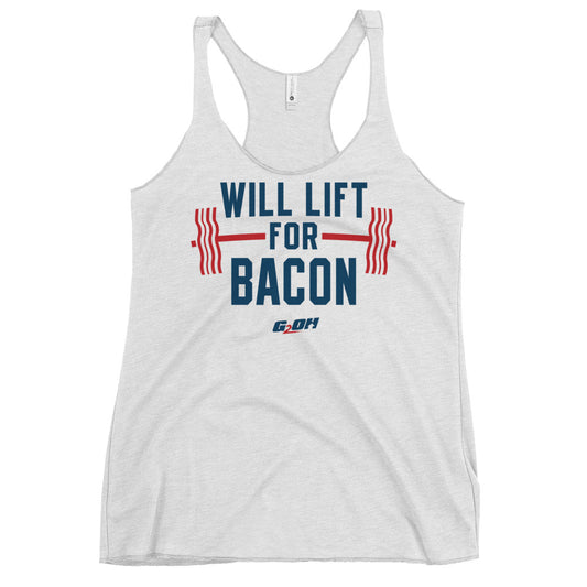 Will Lift For Bacon Women's Racerback Tank