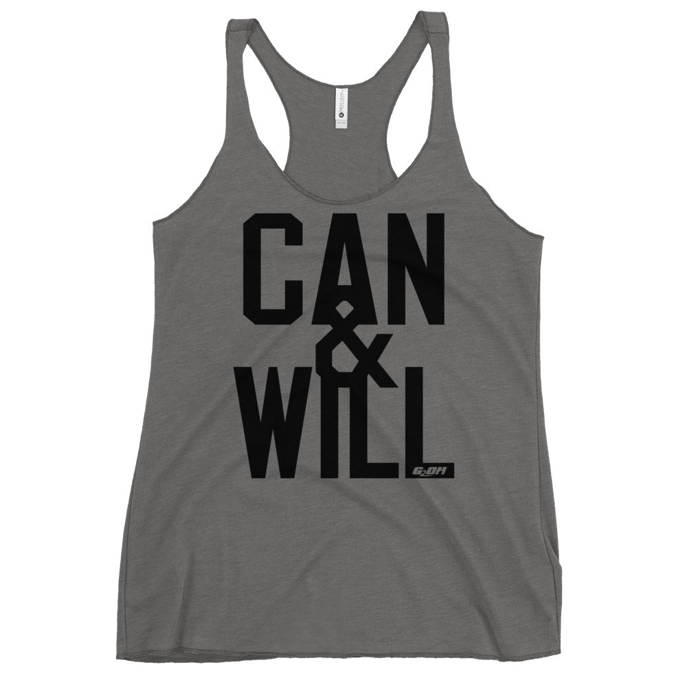 Can And Will Women's Racerback Tank