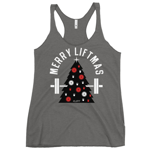 Merry Liftmas Women's Racerback Tank