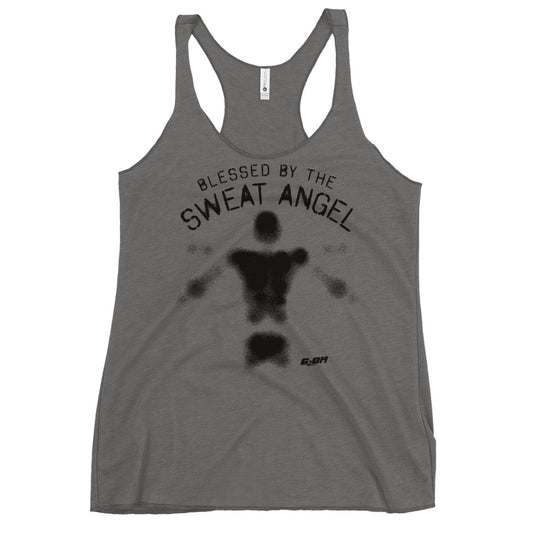 Blessed By The Sweat Angel Women's Racerback Tank